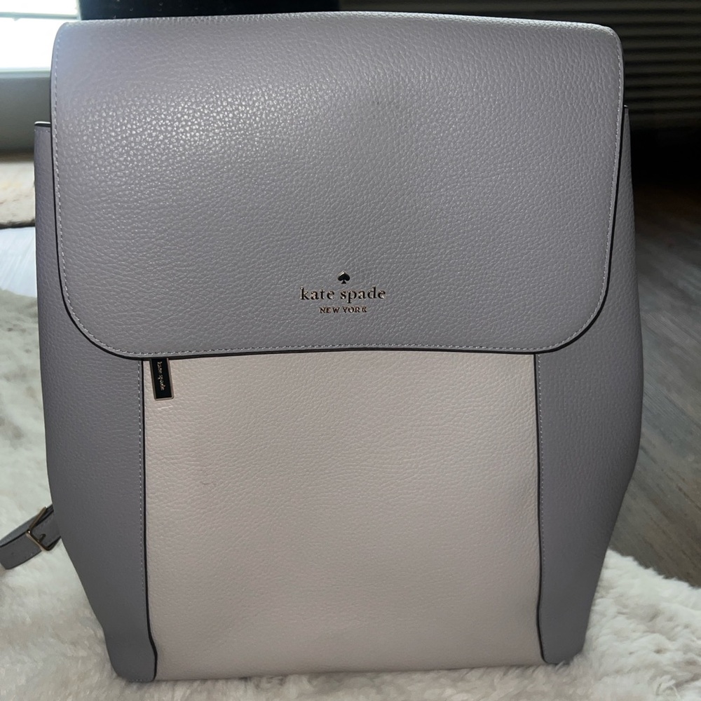 Kate Spade New York Lena Flap backpack in Mountain Grey - Picture 2 of 6